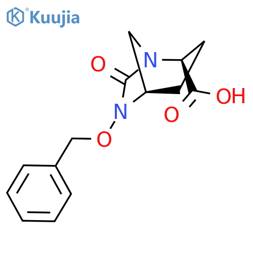 (1R,2S,5R)-6-benzyloxy-7-oxo-1,6-diazabicyclo[3.2.1]octane-2-carboxylic acid structure