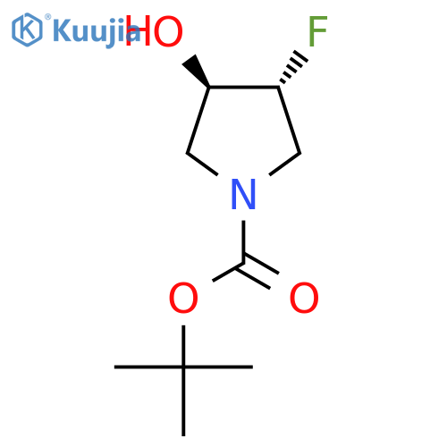 Tert-butyl (3R,4R)-3-fluoro-4-hydroxypyrrolidine-1-carboxylate structure