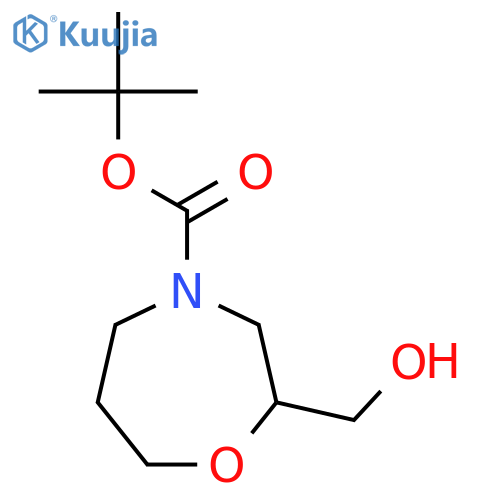 Tert-Butyl 2-(hydroxymethyl)-1,4-oxazepane-4-carboxylate structure