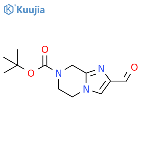 2-Formyl-5,6-dihydro-8H-imidazo1,2-apyrazine-7-carboxylic Acid tert-Butyl Ester structure
