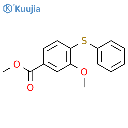 methyl 3-methoxy-4-phenylsulfanylbenzoate structure