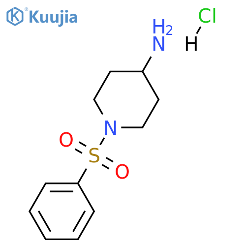 1-(benzenesulfonyl)piperidin-4-amine;hydrochloride structure