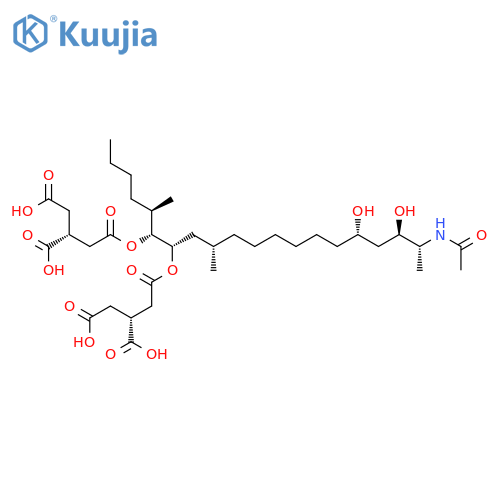 1,2,3-Propanetricarboxylicacid,1-[(1R,2S,4S,11R,13S,14S)-14-(acetylamino)-2-[(3R)-3,4-dicarboxy-1-oxobutoxy]-11,13-dihydroxy-4-methyl-1-[(1R)-1-methylpentyl]pentadecyl]ester, (2R)- structure