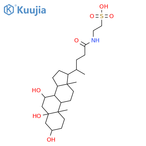 3alpha,5,7alpha-trihydroxy-5beta-cholan-24-oic acid N-[2-sulfoethyl] amide structure
