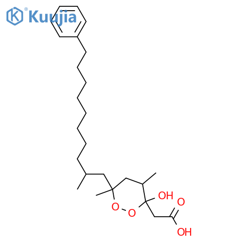 3-Hydroxy-4,6-dimethyl-6-(2-methyl-10-phenyl-9-decenyl)-1,2-dioxan-3-acetic acid; Dihydro structure