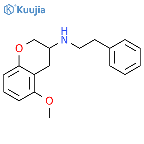 2H-1-Benzopyran-3-amine, 3,4-dihydro-5-methoxy-N-(2-phenylethyl)- structure