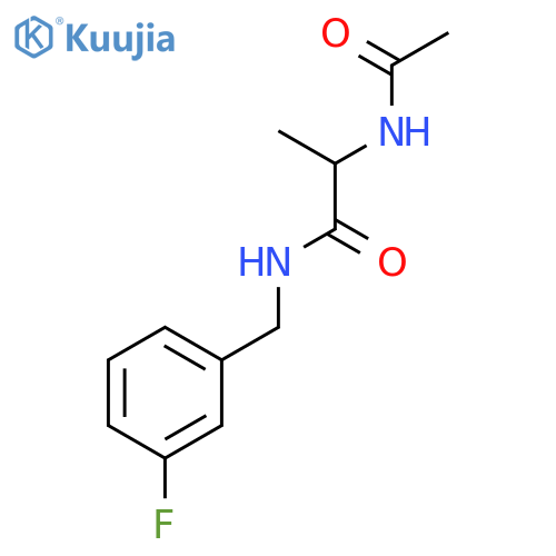 Propanamide, 2-(acetylamino)-N-[(3-fluorophenyl)methyl]- structure