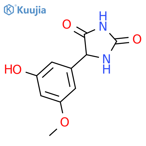 2,4-Imidazolidinedione, 5-(3-hydroxy-5-methoxyphenyl)-, (±)- structure