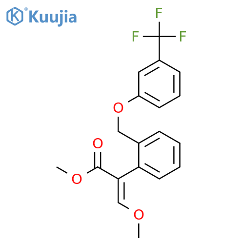 Benzeneacetic acid, a-(methoxymethylene)-2-[[3-(trifluoromethyl)phenoxy]methyl]-,methyl ester, (E)- (9CI) structure