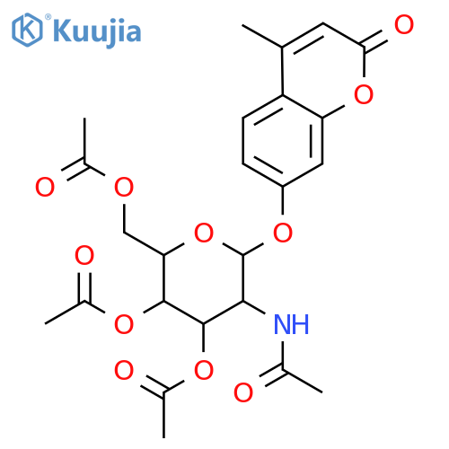 [3,4-bis(acetyloxy)-5-acetamido-6-[(4-methyl-2-oxo-2H-chromen-7-yl)oxy]oxan-2-yl]methyl acetate structure