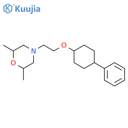 Morpholine, 2,6-dimethyl-4-[2-[(4-phenylcyclohexyl)oxy]ethyl]- structure