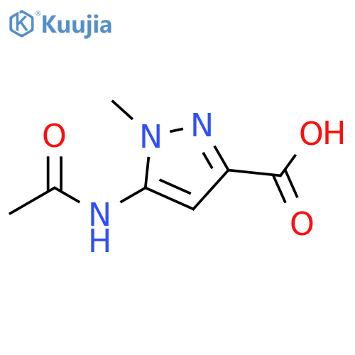 5-acetamido-1-methyl-1H-pyrazole-3-carboxylic acid structure