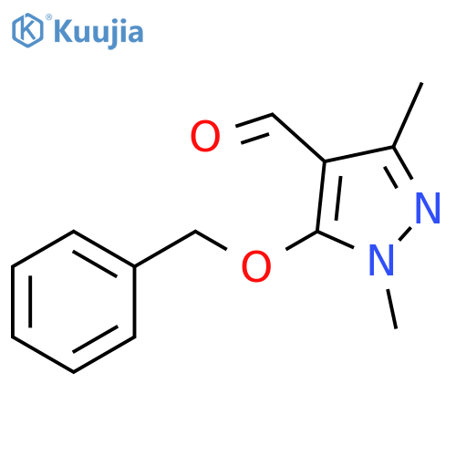 5-(benzyloxy)-1,3-dimethyl-1H-pyrazole-4-carbaldehyde structure