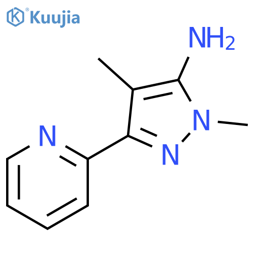 1,4-dimethyl-3-(pyridin-2-yl)-1H-pyrazol-5-amine structure
