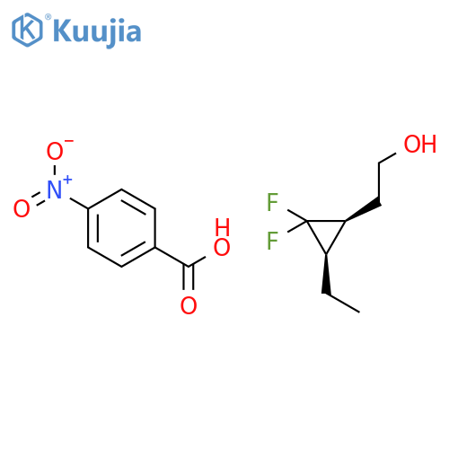 Cyclopropaneethanol, 3-ethyl-2,2-difluoro-, 4-nitrobenzoate, cis- structure