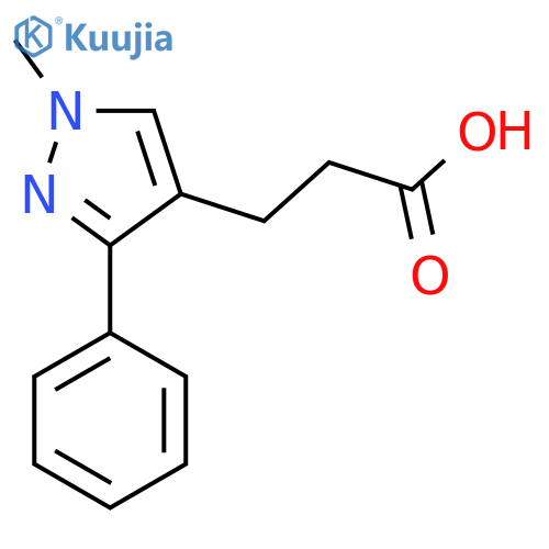 3-(1-Methyl-3-phenyl-1H-pyrazol-4-yl)propanoic acid structure