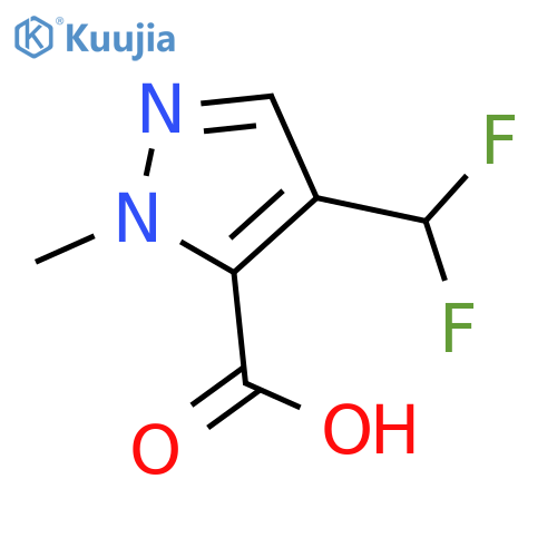 4-(difluoromethyl)-1-methyl-1H-pyrazole-5-carboxylic acid structure