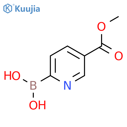 6-borono-3-Pyridinecarboxylic acid 3-methyl ester structure