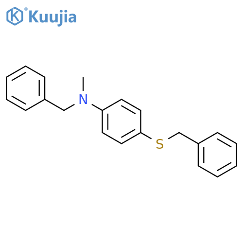 BENZENEMETHANAMINE, N-METHYL-N-[4-[(PHENYLMETHYL)THIO]PHENYL]- structure