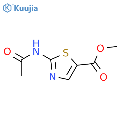 2-Acetylamino-5-thiazolecarboxylic acid methyl ester structure