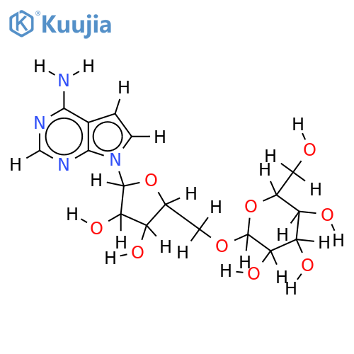 Tubercidin 5'-alpha-D-glucopyranose structure