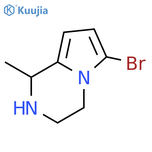 6-bromo-1,2,3,4-tetrahydro-1-methyl-Pyrrolo[1,2-a]pyrazine structure