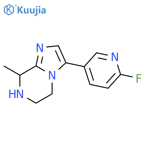 3-(6-fluoro-3-pyridinyl)-5,6,7,8-tetrahydro-8-methyl-Imidazo[1,2-a]pyrazine structure