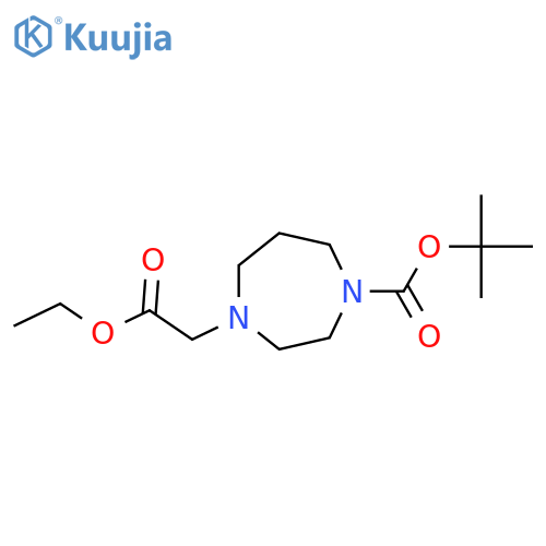 tert-butyl 4-(2-ethoxy-2-oxoethyl)-1,4-diazepane-1-carboxylate structure