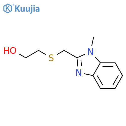 ETHANOL, 2-[[(1-METHYL-1H-BENZIMIDAZOL-2-YL)METHYL]THIO]- structure