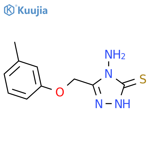 3H-1,2,4-Triazole-3-thione,4-amino-2,4-dihydro-5-[(3-methylphenoxy)methyl]- structure