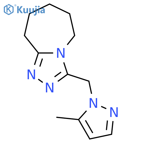 3-(5-Methyl-1H-pyrazol-1-yl)methyl-6,7,8,9-tetrahydro-5H-1,2,4triazolo4,3-aazepine structure
