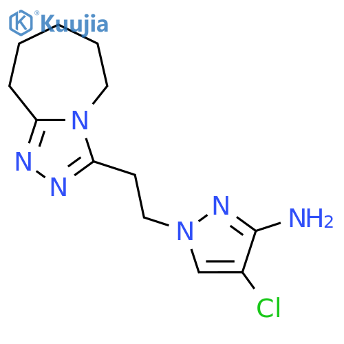 4-Chloro-1-2-(6,7,8,9-tetrahydro-5H-1,2,4triazolo4,3-aazepin-3-yl)ethyl-1H-pyrazol-3-amine structure