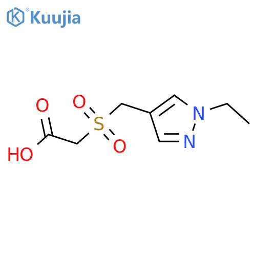 {(1-Ethyl-1H-pyrazol-4-yl)methylsulfonyl}acetic Acid structure