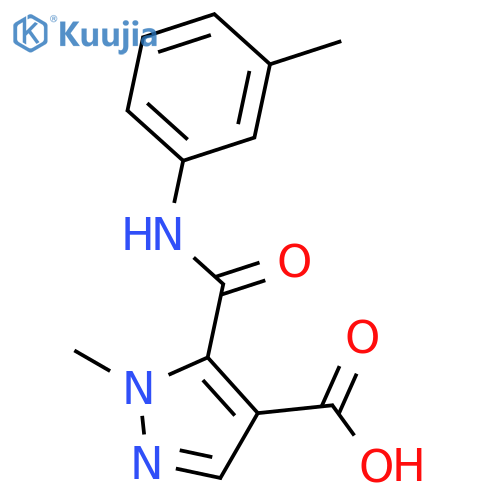 1-Methyl-5-m-tolylcarbamoyl-1H-pyrazole-4-carboxylic acid structure