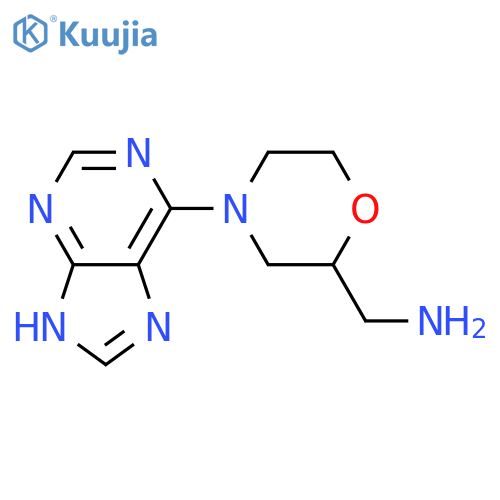 4-(7H-purin-6-yl)morpholin-2-ylmethanamine structure
