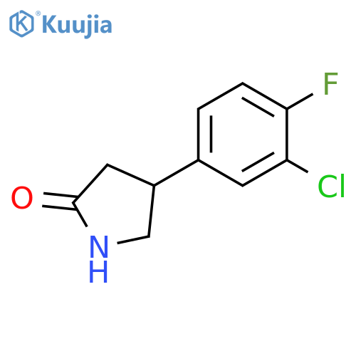 4-(3-chloro-4-fluorophenyl)pyrrolidin-2-one structure