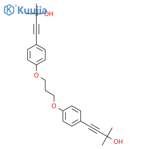 3-Butyn-2-ol, 4,4'-[1,3-propanediylbis(oxy-4,1-phenylene)]bis[2-methyl- structure