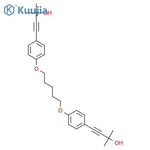 3-Butyn-2-ol, 4,4'-[1,5-pentanediylbis(oxy-4,1-phenylene)]bis[2-methyl- structure