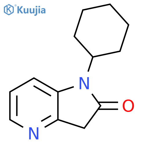 1-cyclohexyl-1,3-dihydro-2H-Pyrrolo[3,2-b]pyridin-2-one structure