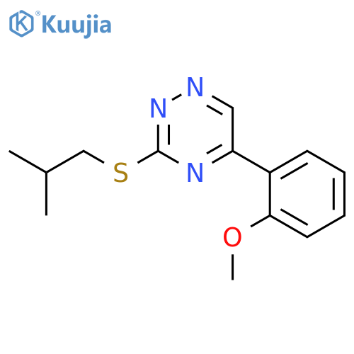 1,2,4-Triazine, 5-(2-methoxyphenyl)-3-[(2-methylpropyl)thio]- structure