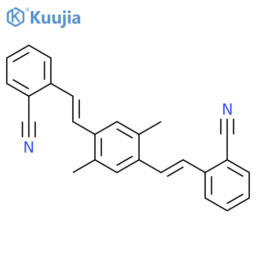 Benzonitrile, 2,2'-[(2,5-dimethyl-1,4-phenylene)di-2,1-ethenediyl]bis- structure