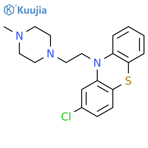 10H-Phenothiazine, 2-chloro-10-[2-(4-methyl-1-piperazinyl)ethyl]- structure