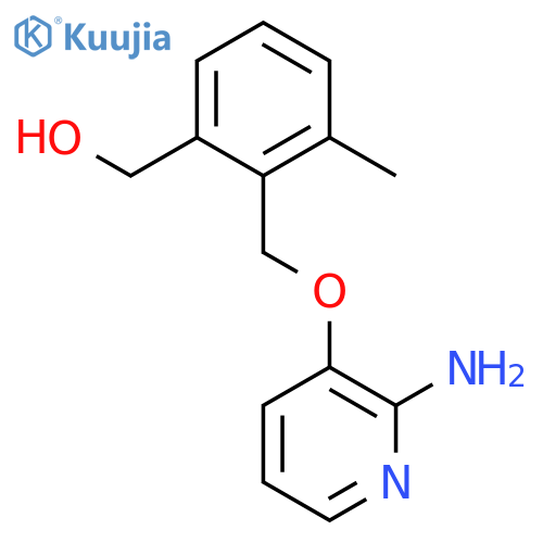 Benzenemethanol, 2-[[(2-amino-3-pyridinyl)oxy]methyl]-3-methyl- structure