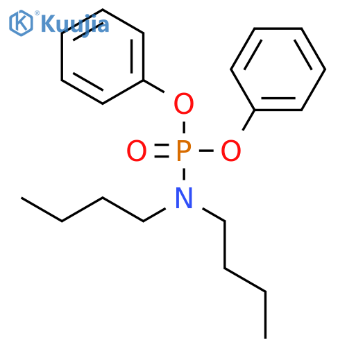 Phosphoramidic acid, dibutyl-, diphenyl ester structure