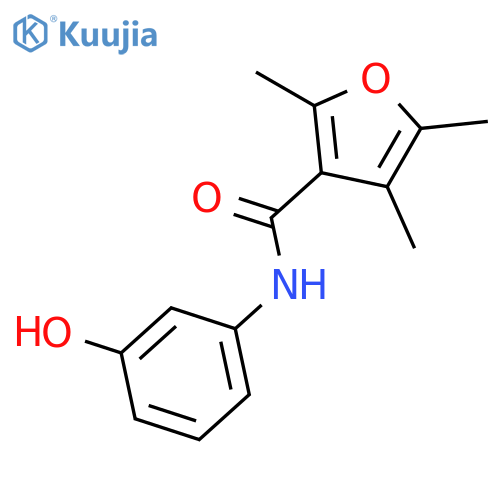 3-Furancarboxamide, N-(3-hydroxyphenyl)-2,4,5-trimethyl- structure