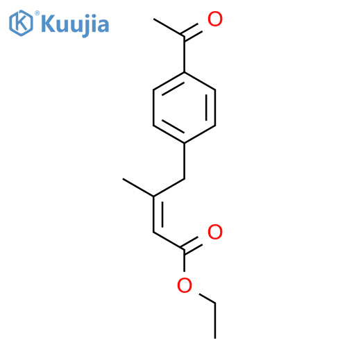 2-Butenoic acid, 4-(4-acetylphenyl)-3-methyl-, ethyl ester, (Z)- structure