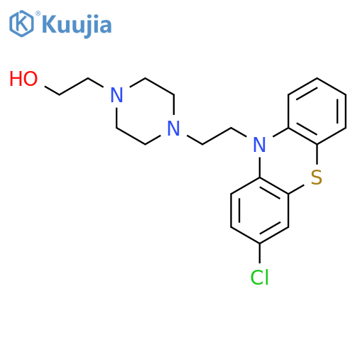 1-Piperazineethanol, 4-[2-(3-chloro-10H-phenothiazin-10-yl)ethyl]- structure