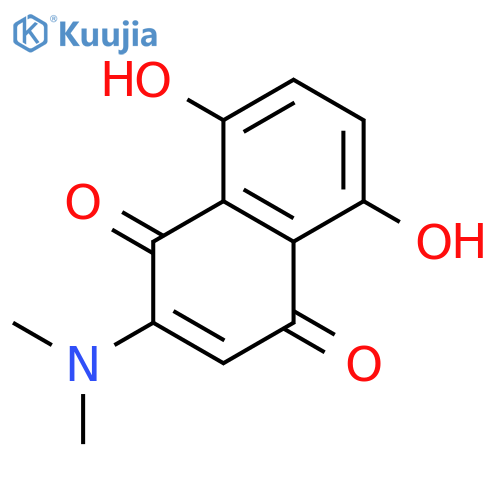 1,4-Naphthalenedione, 2-(dimethylamino)-5,8-dihydroxy- structure