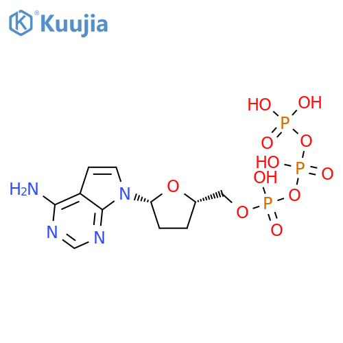 Triphosphoric acid,P-[[(2S,5R)-5-(4-amino-7H-pyrrolo[2,3-d]pyrimidin-7-yl)tetrahydro-2-furanyl]methyl]ester (9CI) structure