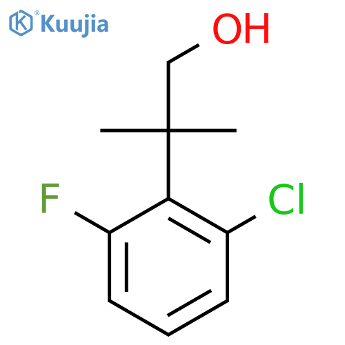 2-(2-chloro-6-fluorophenyl)-2-methylpropan-1-ol structure